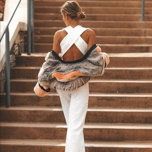 LuLus Thinking Out Loud Jumpsuit -White-Medium